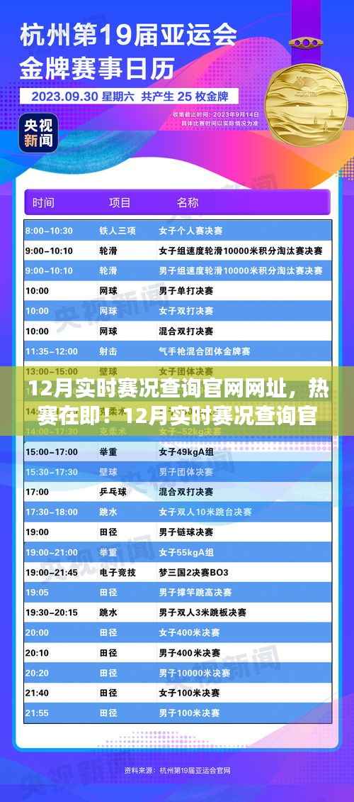 揭秘，轻松掌握最新赛事动态，12月实时赛况查询官网网址大公开！