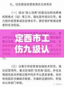 定西市工伤九级认定与赔偿详解