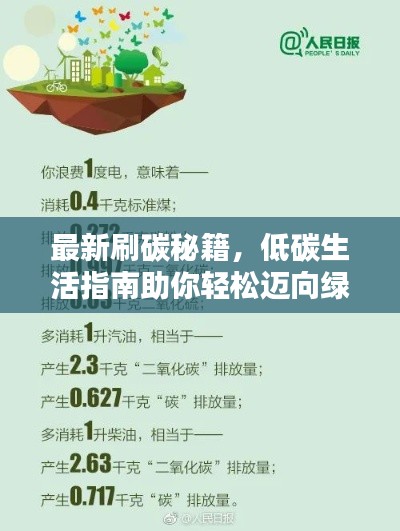 最新刷碳秘籍，低碳生活指南助你轻松迈向绿色未来！